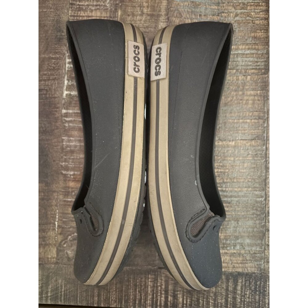 Ladies Crocs Flat Ballerina Crocband Slip-On Casual Flats Brown Size 6 - Picture 5 of 10